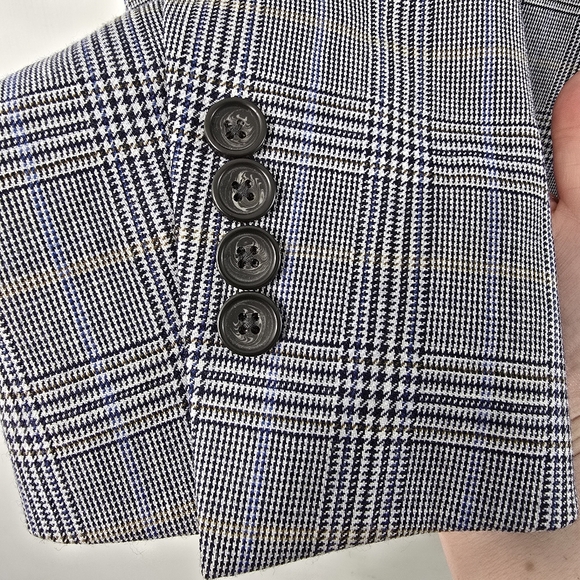Brooks Brothers Regent Fit Wool Houndstooth Check Plaid Blazer Suit Jacket 46L - Picture 8 of 16